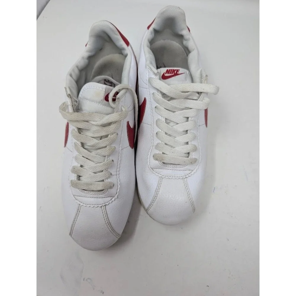 Nike Classic Cortez Leather Forrest Gump White Red Blue Sneakers Men's 8.5